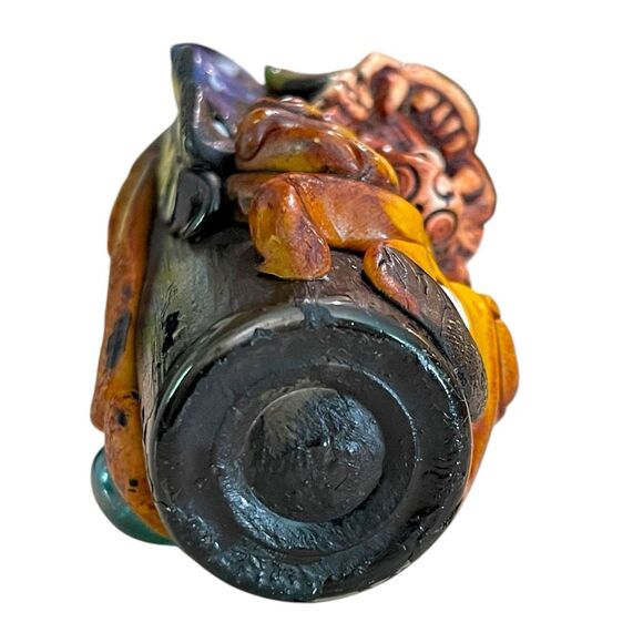 Aztec Mexican shot glass 3 oz clay stones Tribal man - Picture 11 of 13